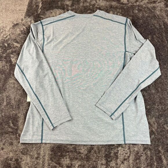 Outerknown Active Coolmax Long Sleeve Blue Heathered Shirt Men's XXL NWT - Picture 8 of 10